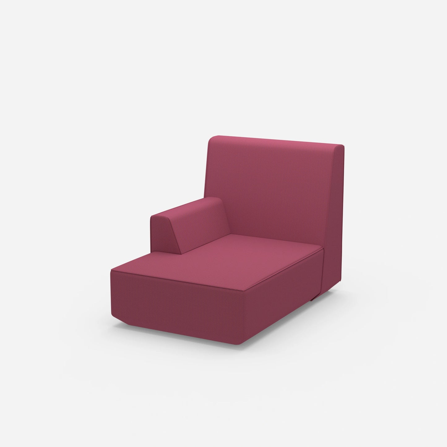 Small recamiere with high back from the side
