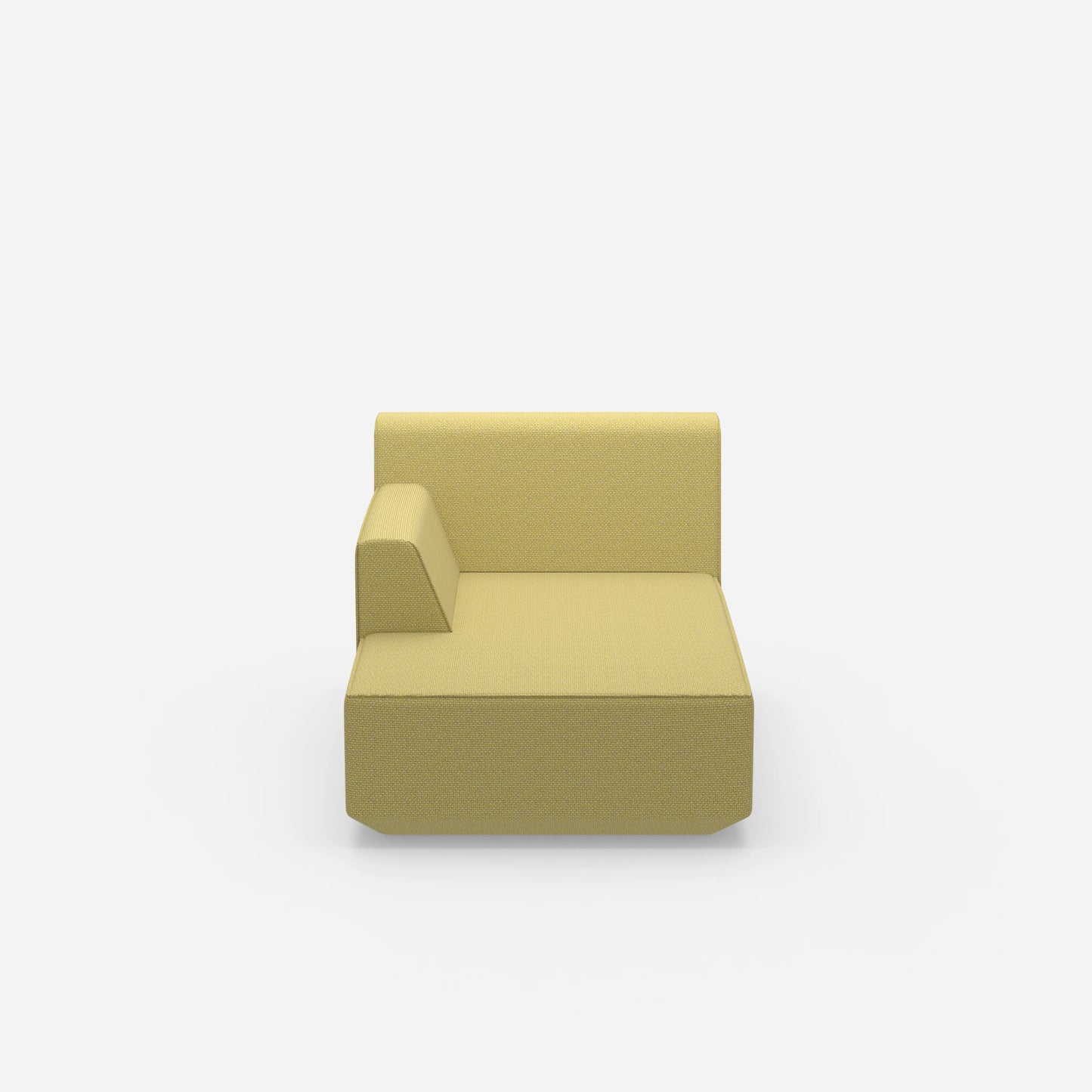 Small chaise longue from the front