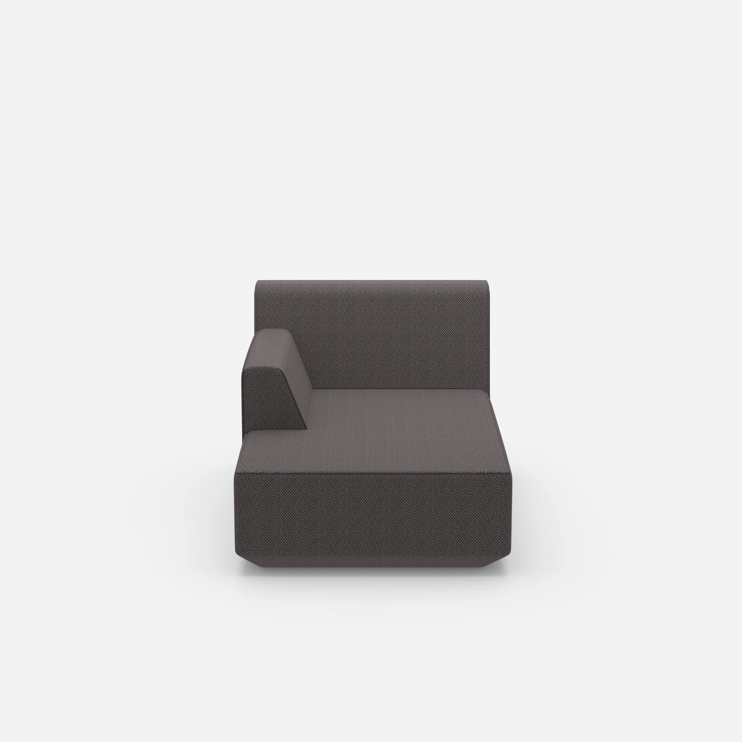 Small chaise longue from the front