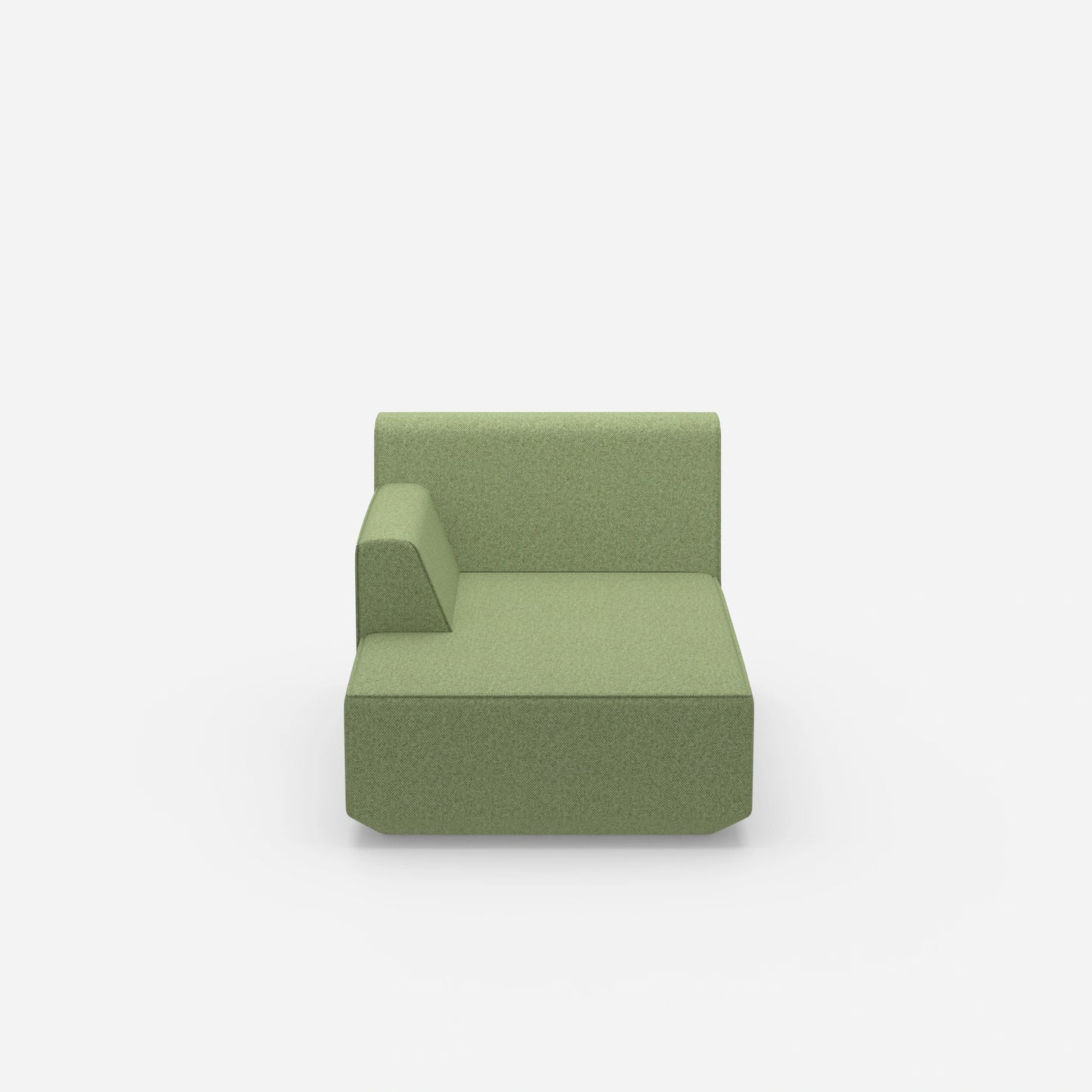 Small chaise longue from the front