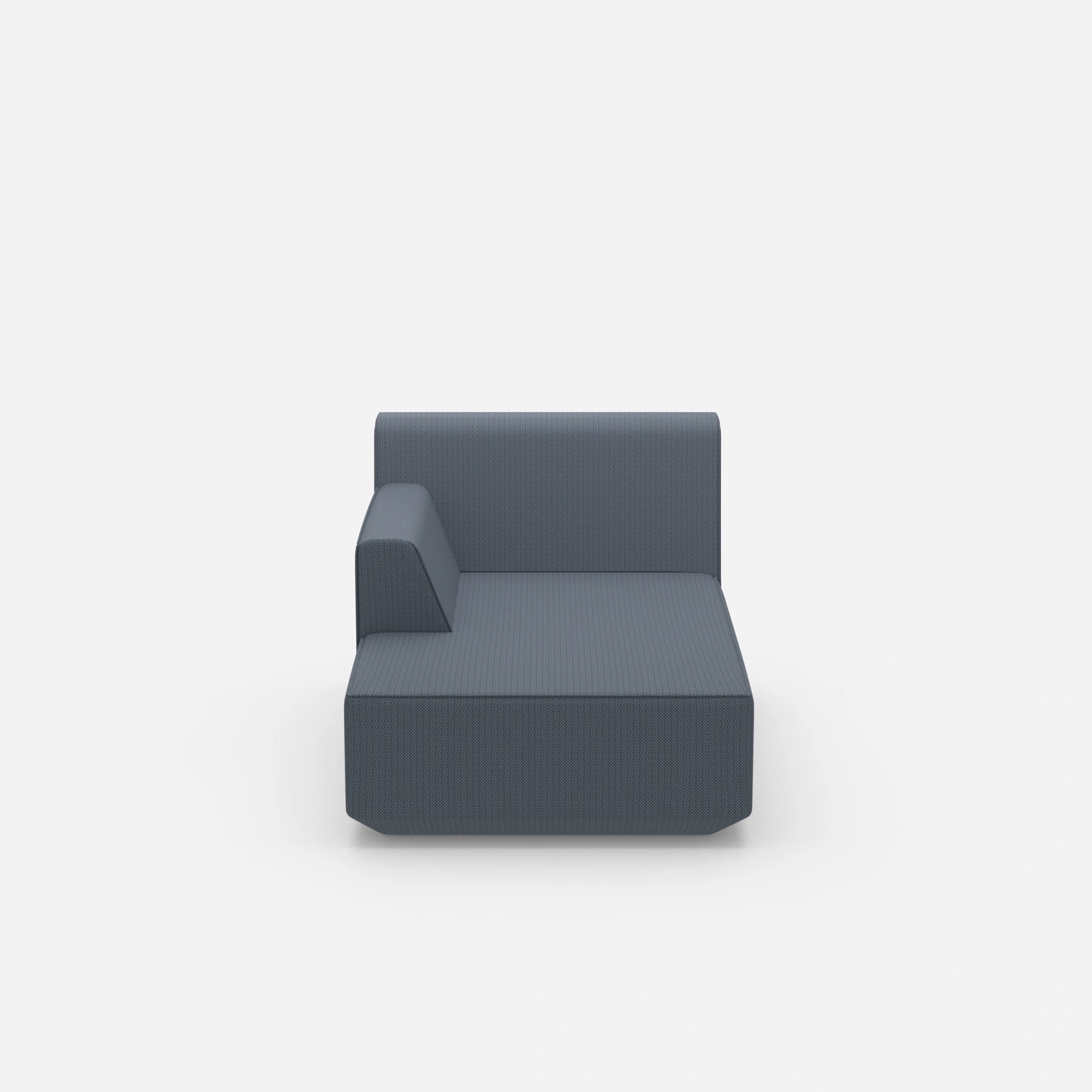 Small chaise longue from the front