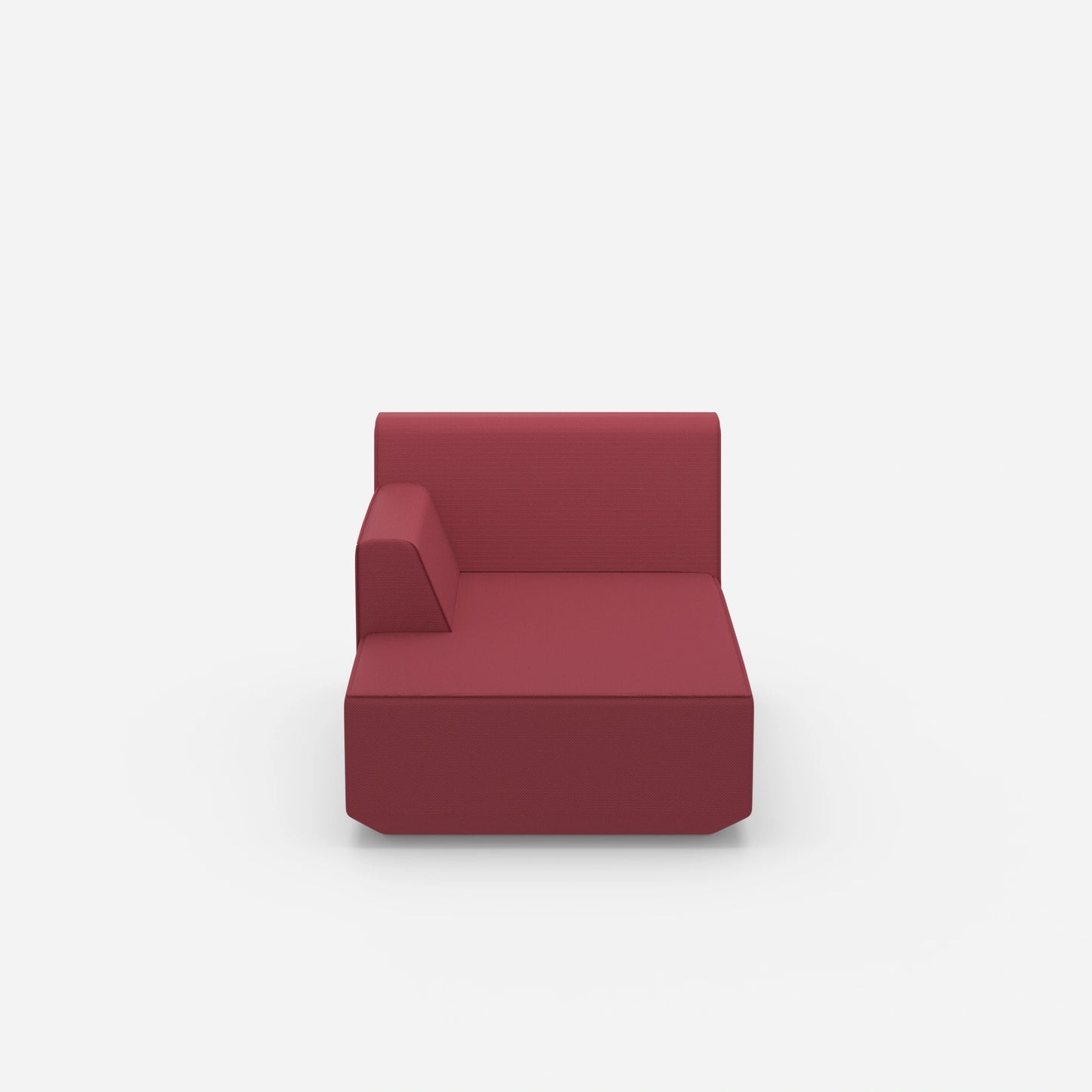Small chaise longue from the front