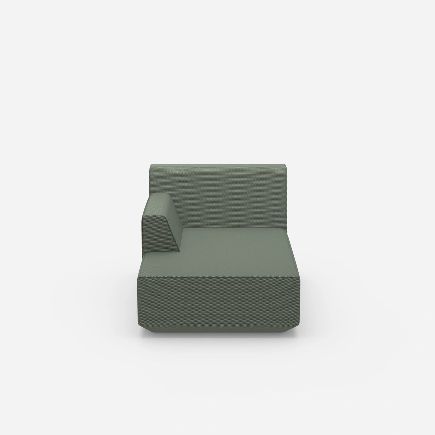Small chaise longue from the front