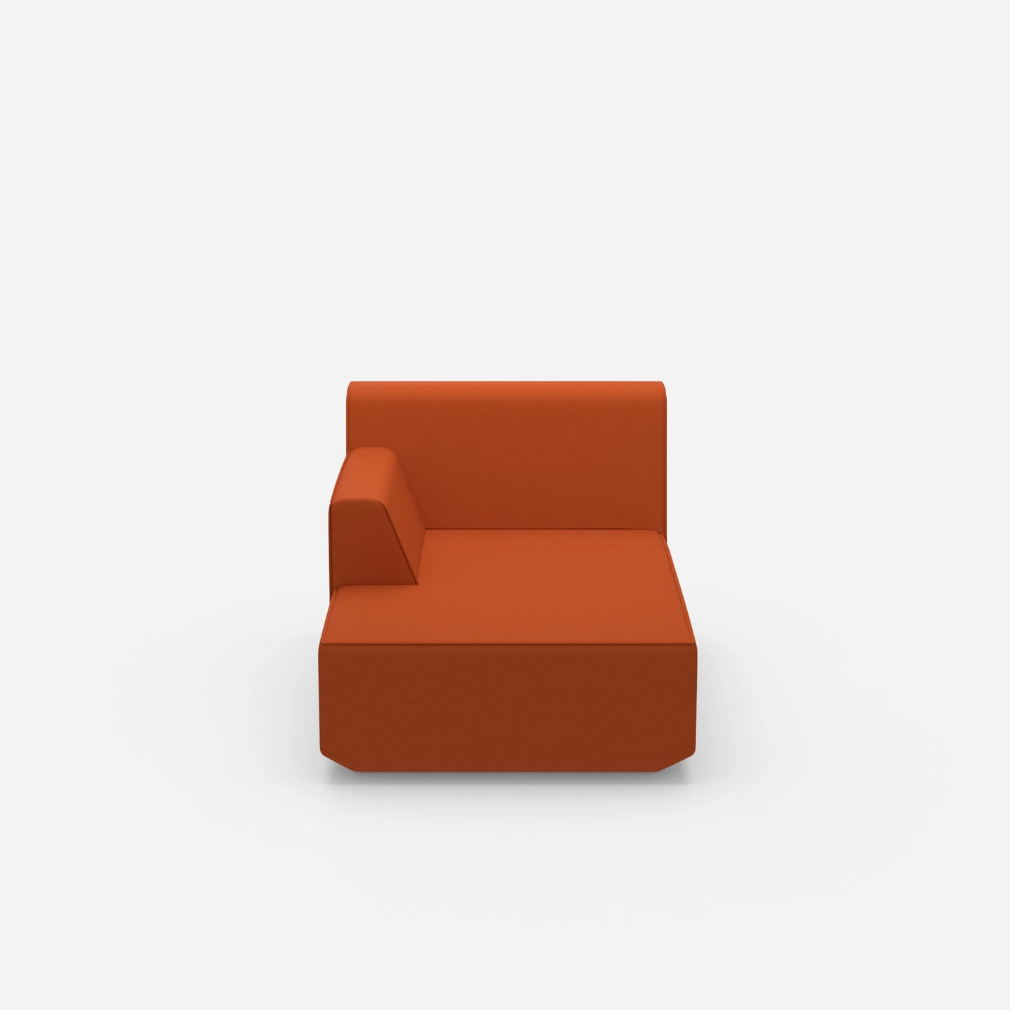 Small chaise longue from the front