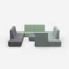 Communicative sofa island from the front