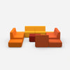 Communicative sofa island from the front