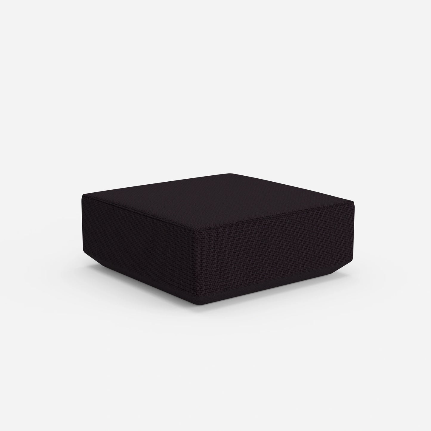 Purple pouf from behind