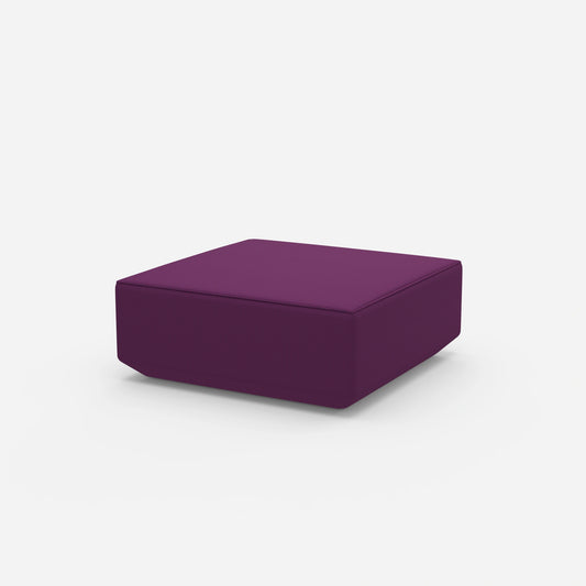 Purple pouf from the side