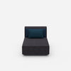 Modern chaise longue from the front