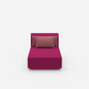 Modern chaise longue from the front