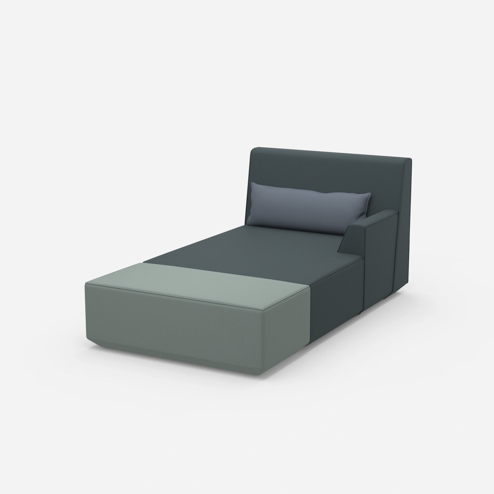 Modern recamiere for sleeping 120 cm wide from the side