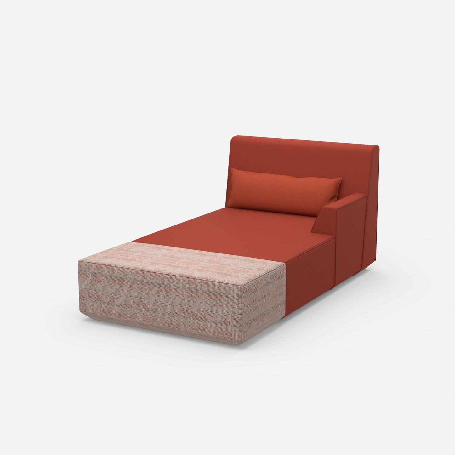 Modern recamiere for sleeping 120 cm wide from the side