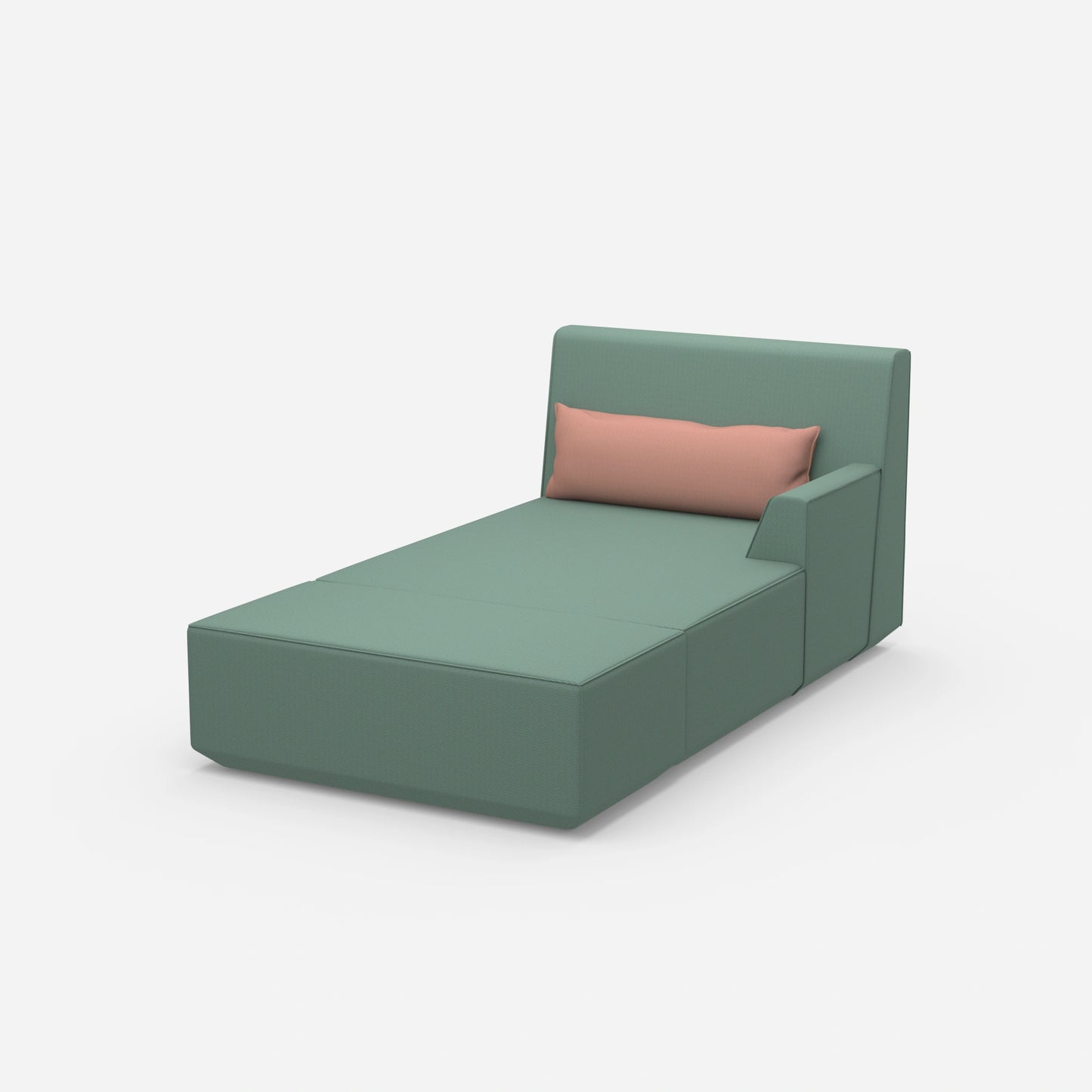 Modern recamiere for sleeping 120 cm wide from the side