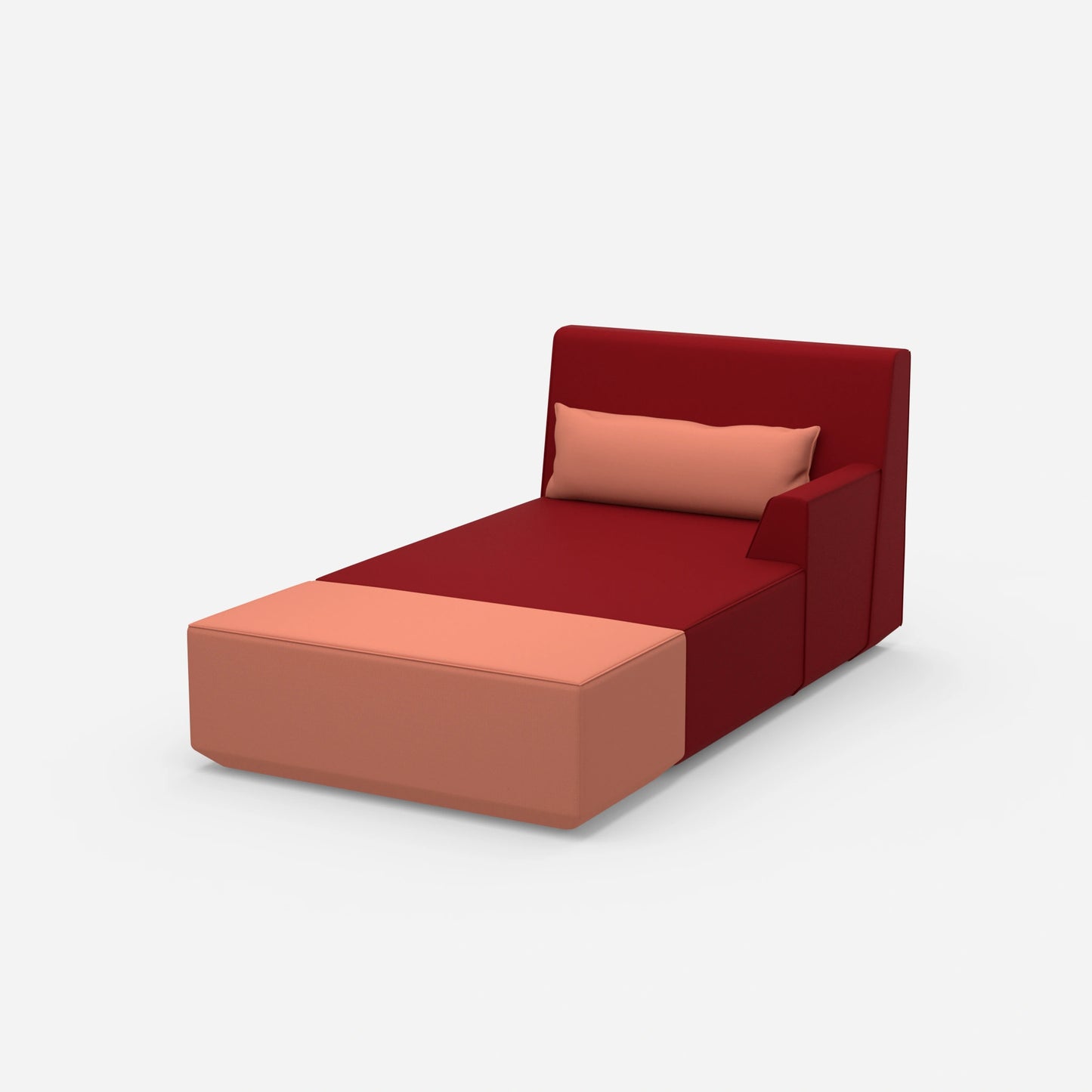 Modern recamiere for sleeping 120 cm wide from the side