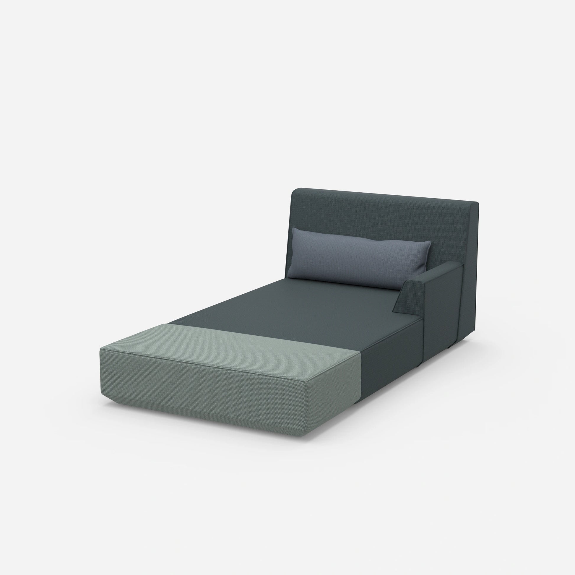 Modern recamiere for sleeping from the side