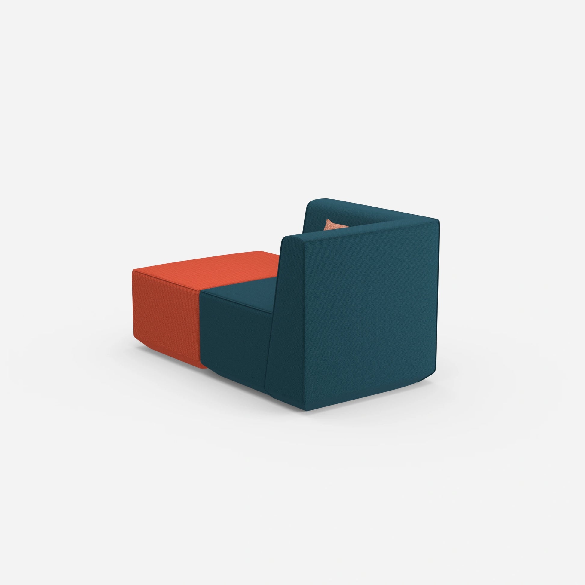 Modern TV armchair from behind