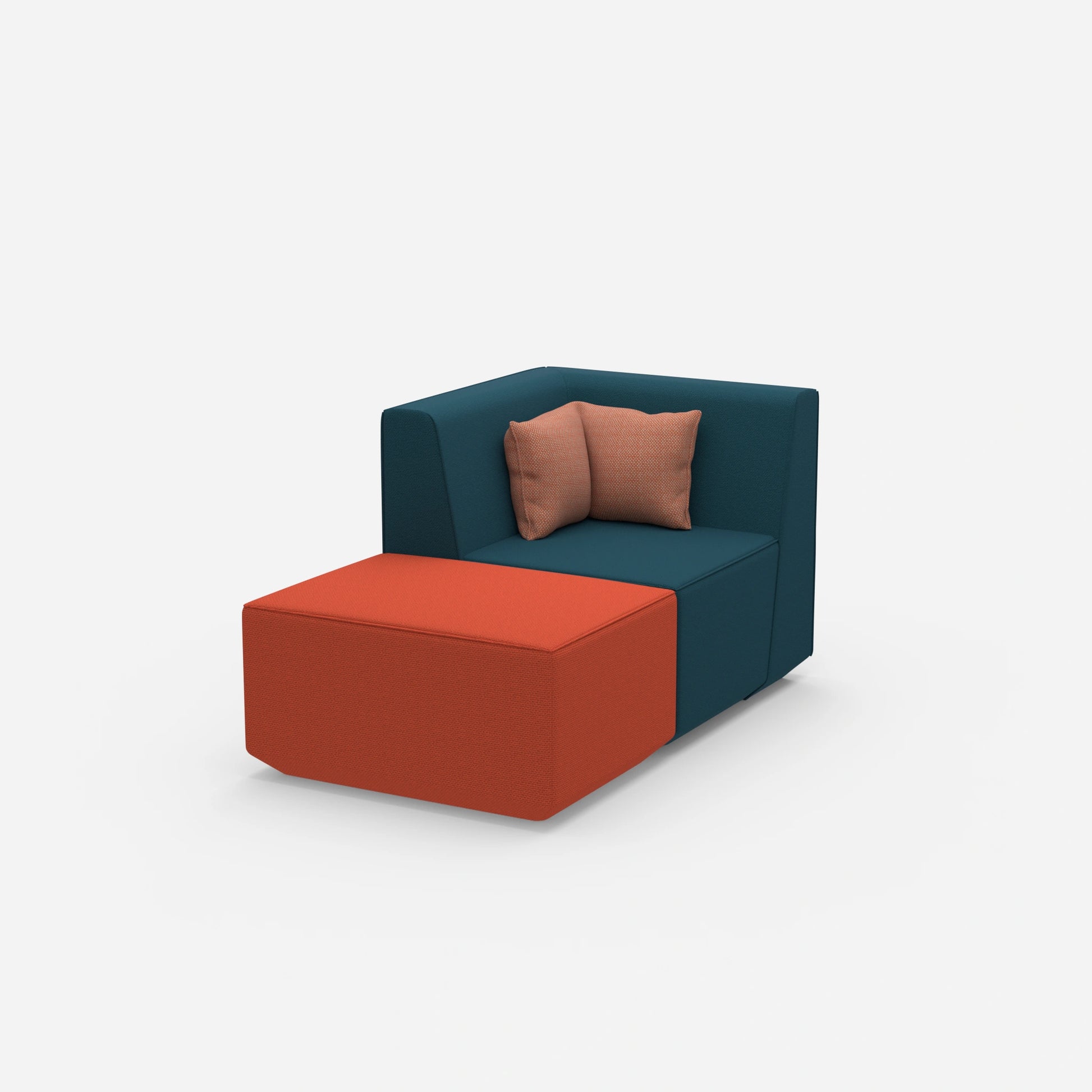 Modern TV armchair from the side