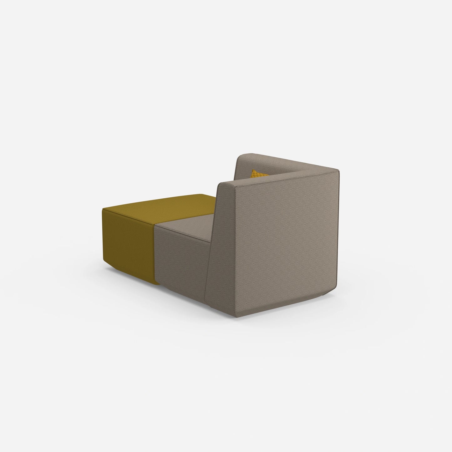 Modern TV armchair from behind