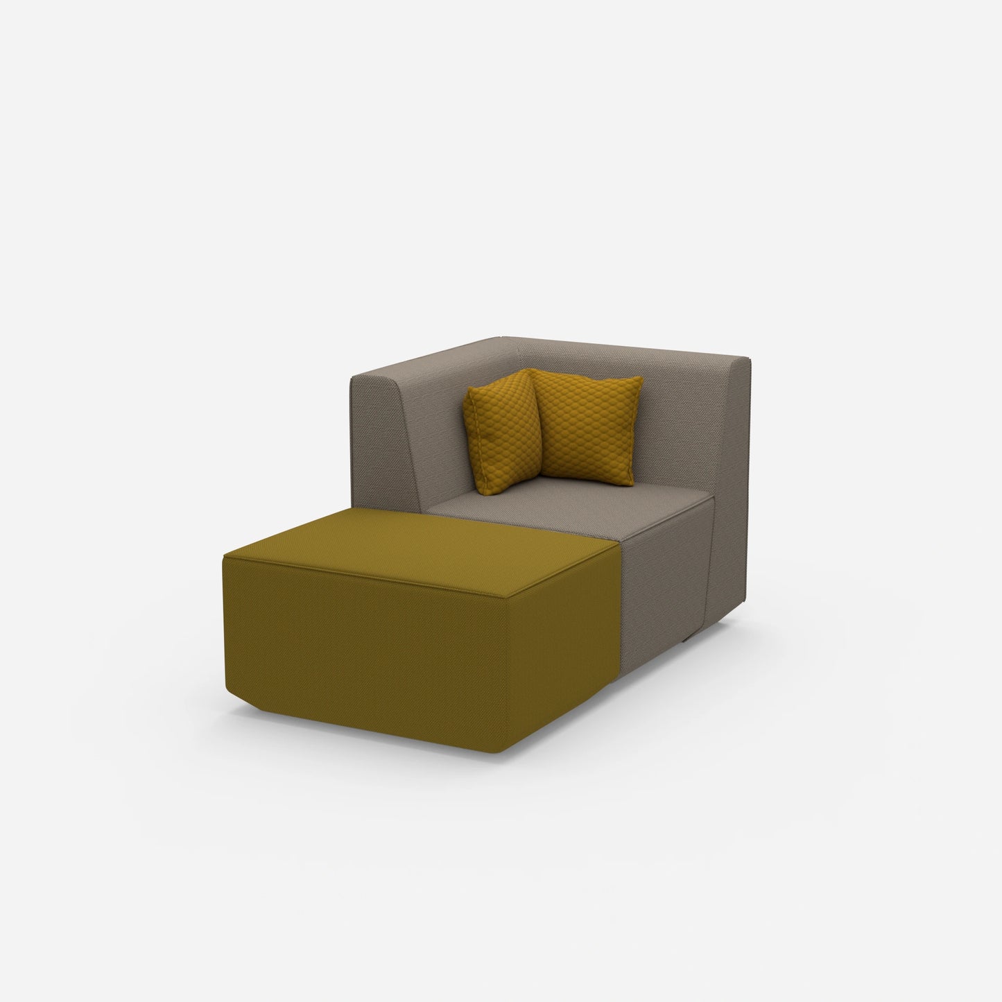 Modern TV armchair from the side
