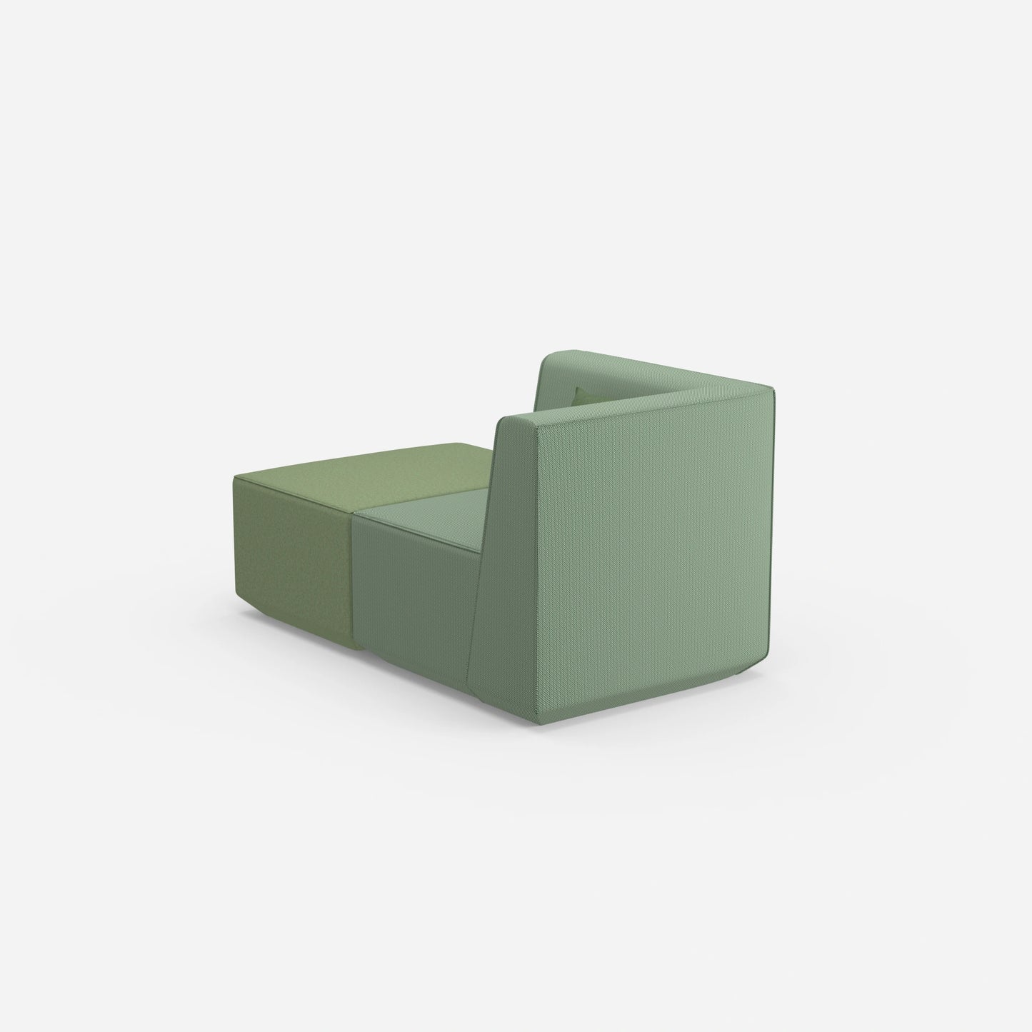 Modern TV armchair from behind