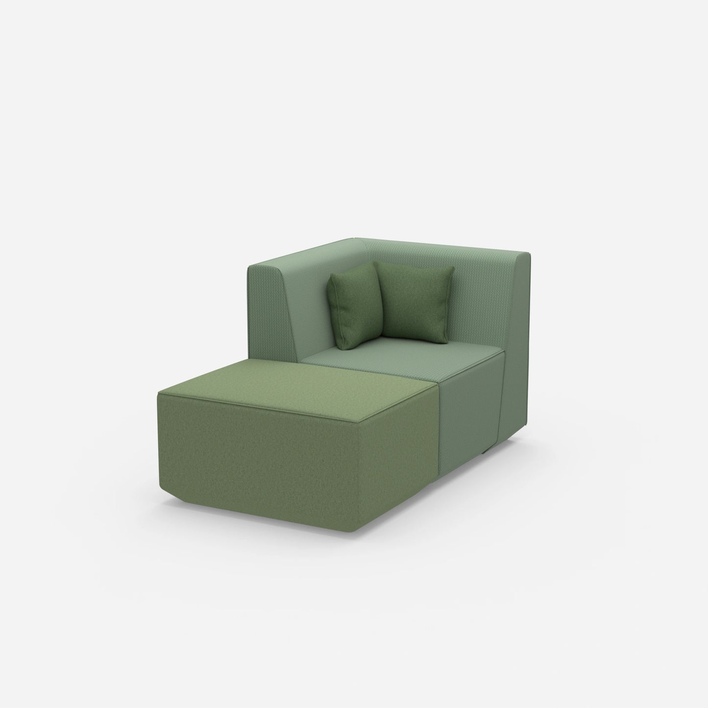 Modern TV armchair from the side