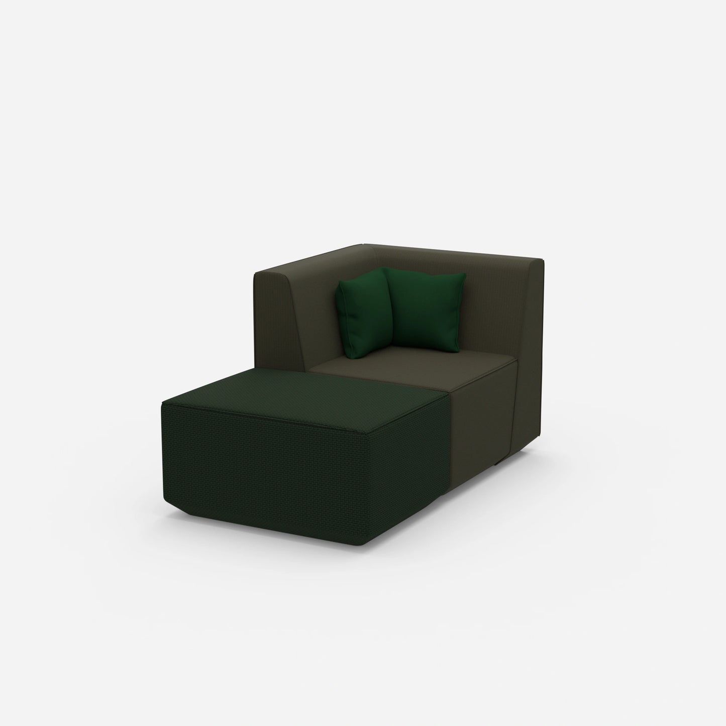 Modern TV armchair from the side