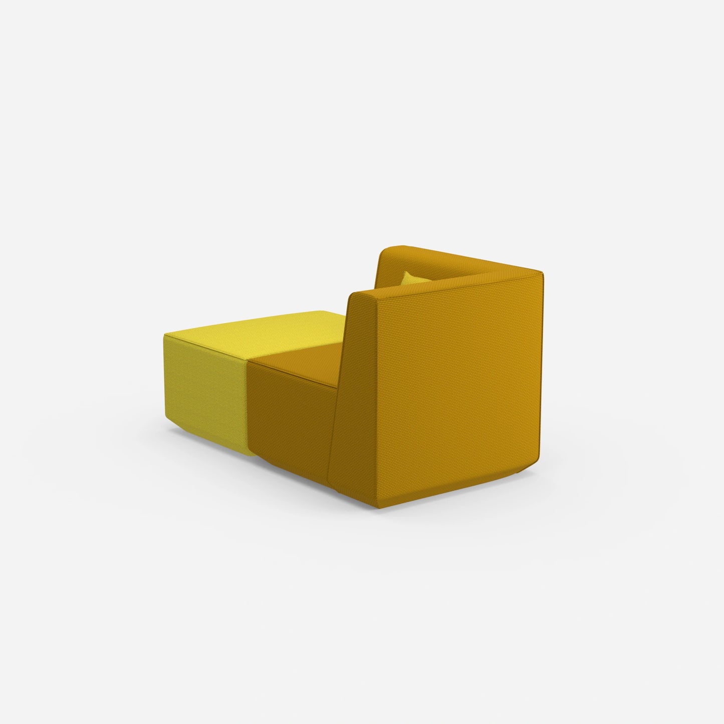 Modern TV armchair from behind