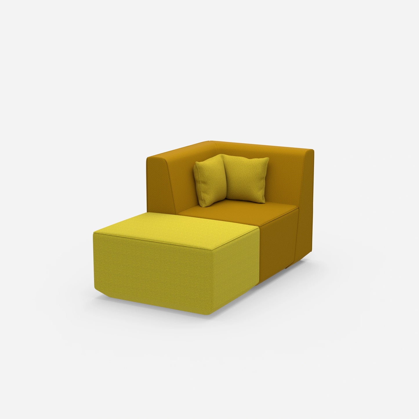 Modern TV armchair from the side
