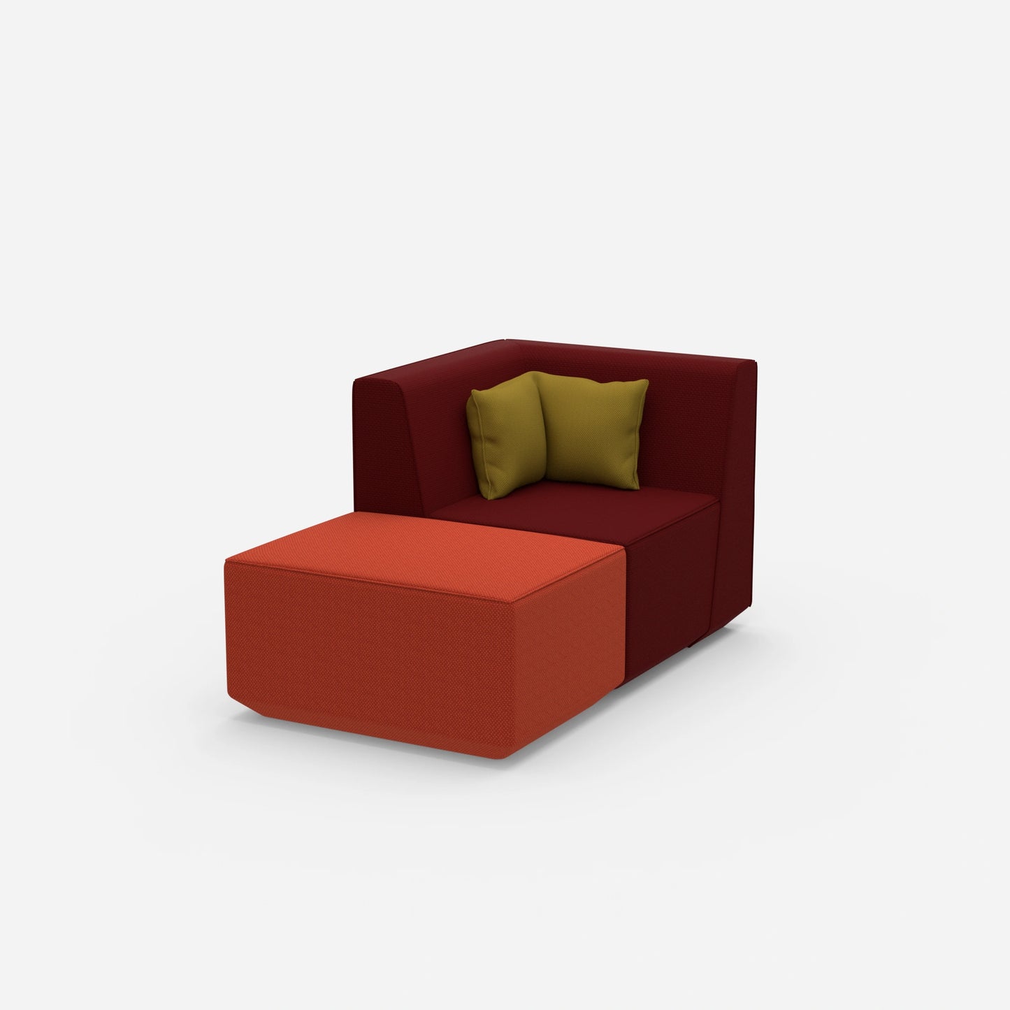 Modern TV armchair from the side