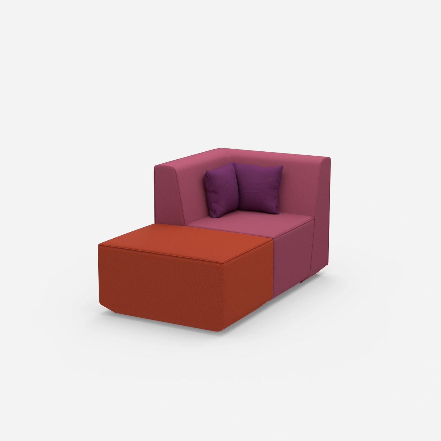 Modern TV armchair from the side