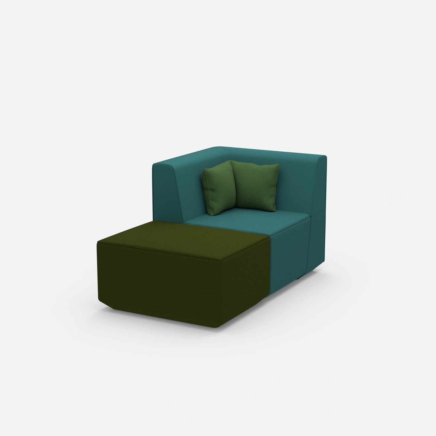 Modern TV armchair from the side