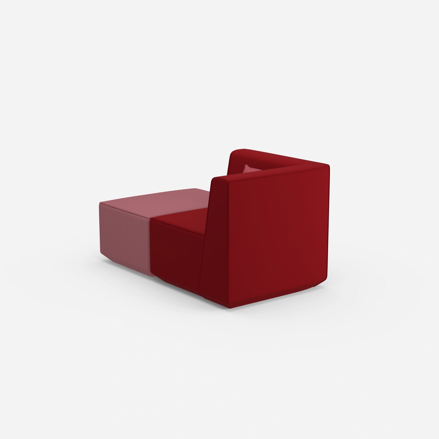 Modern TV armchair from behind