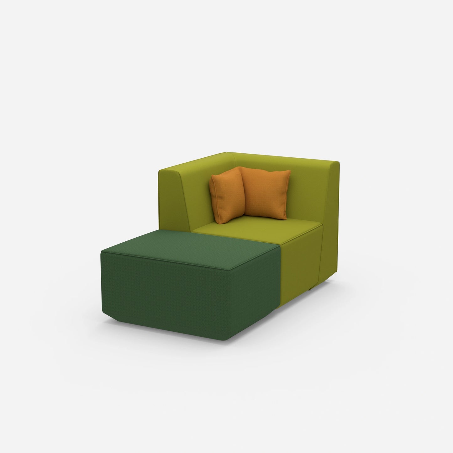 Modern TV armchair from the side