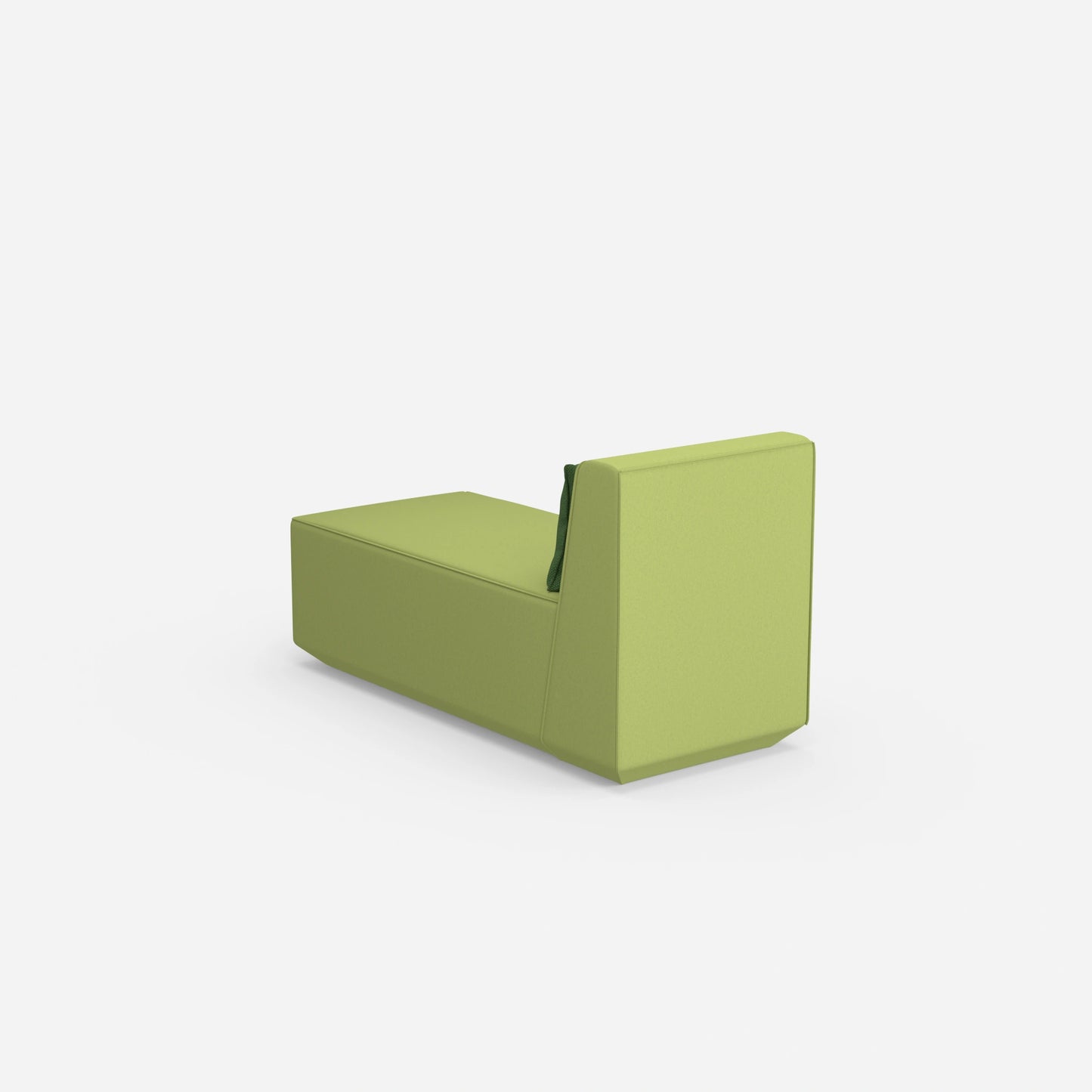 Modern longseat armchair from behind