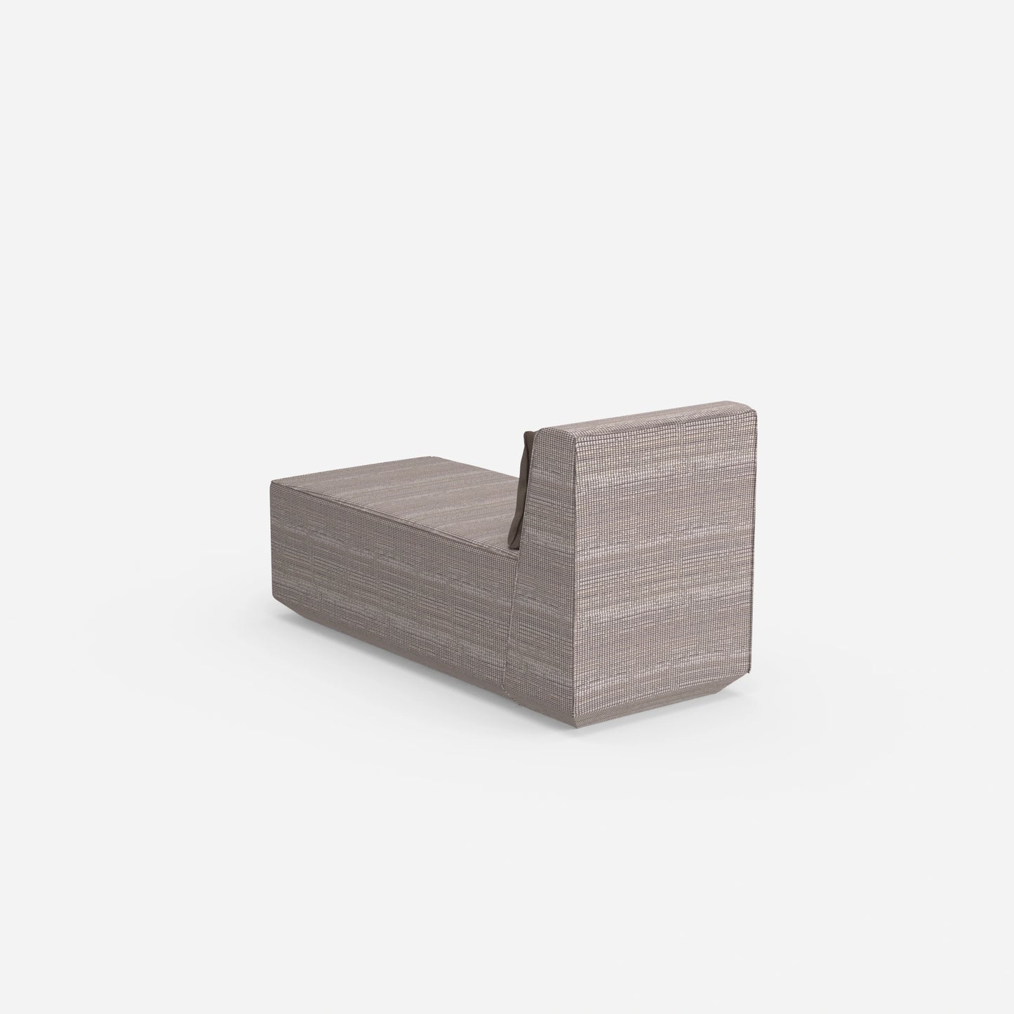 Modern longseat armchair from behind