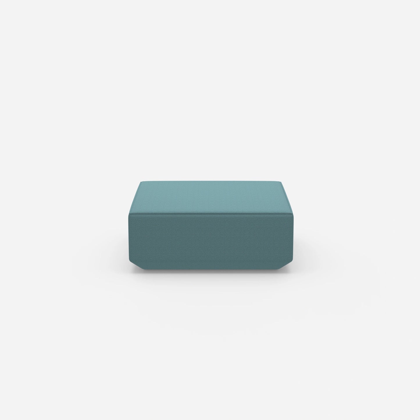 Modern pouf blue from the front