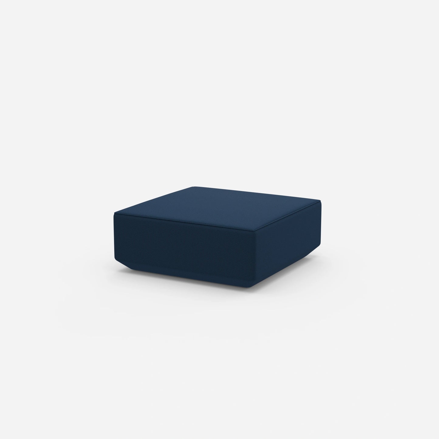 Modern pouf blue from the side