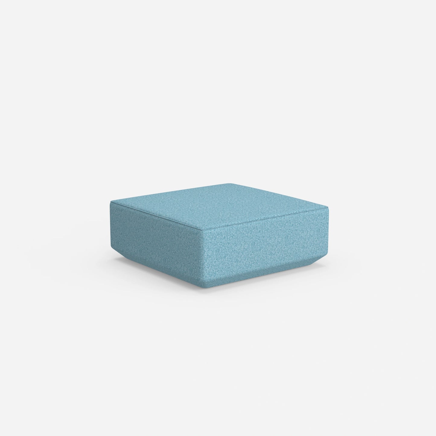 Modern pouf blue from behind