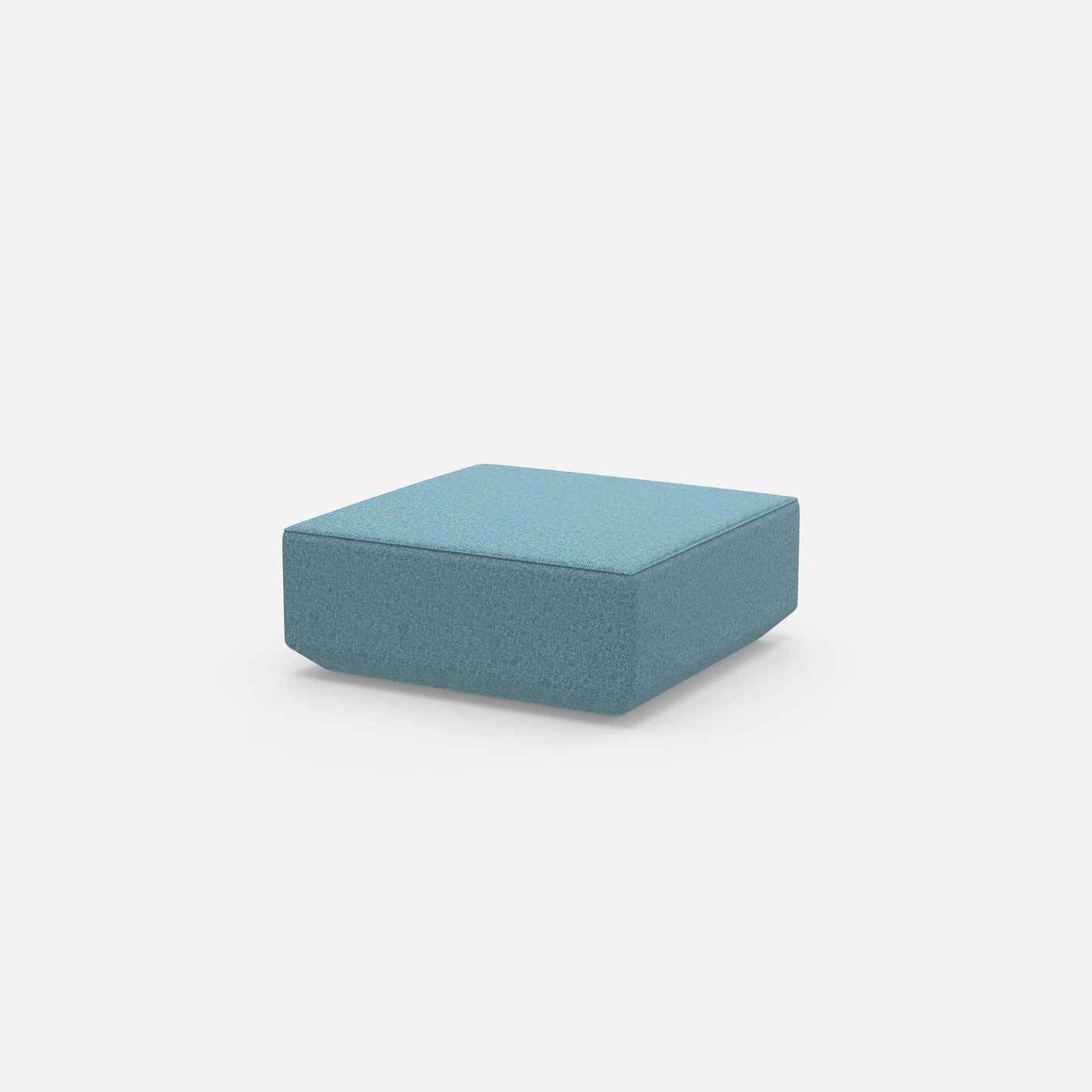 Modern pouf blue from the side