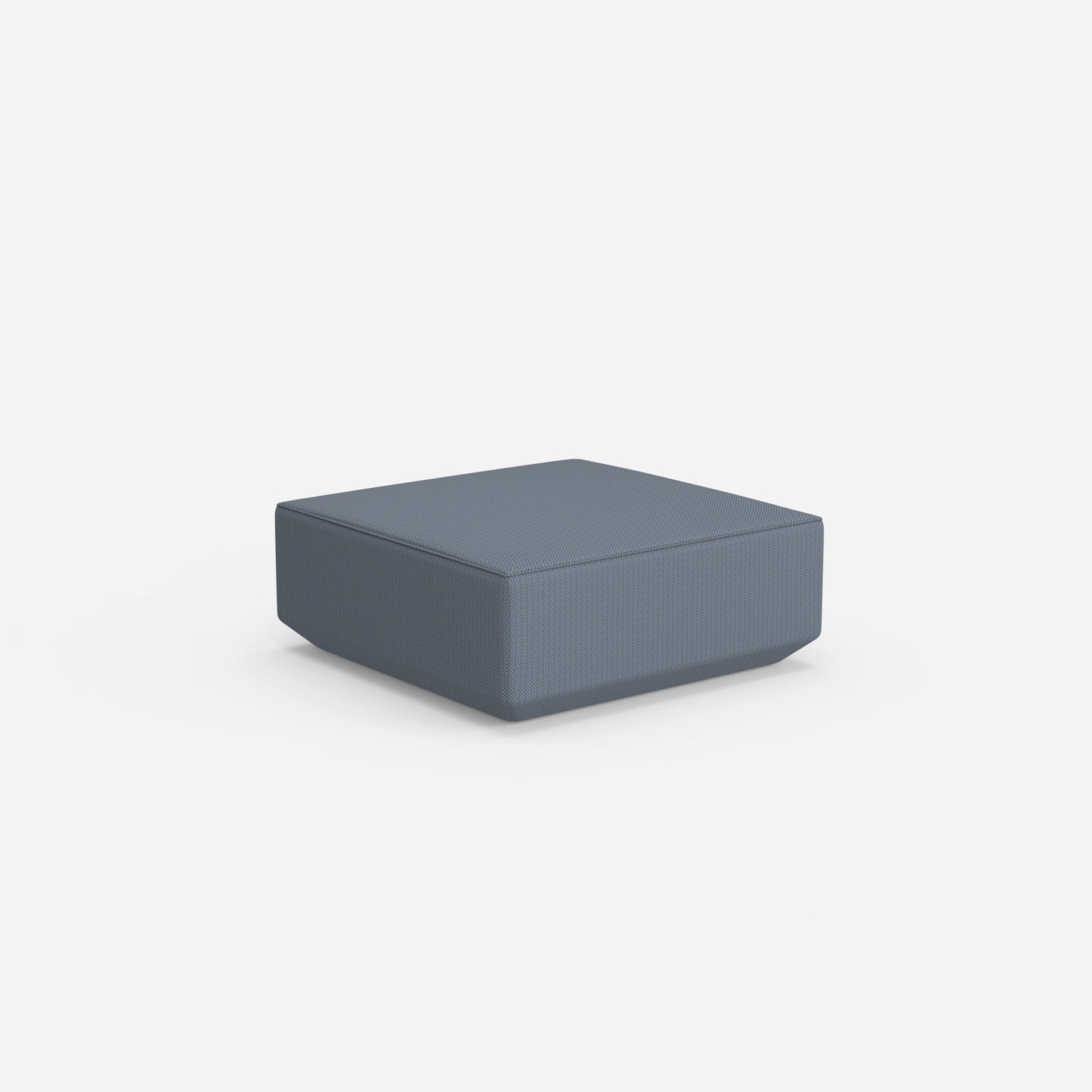 Modern pouf blue from behind