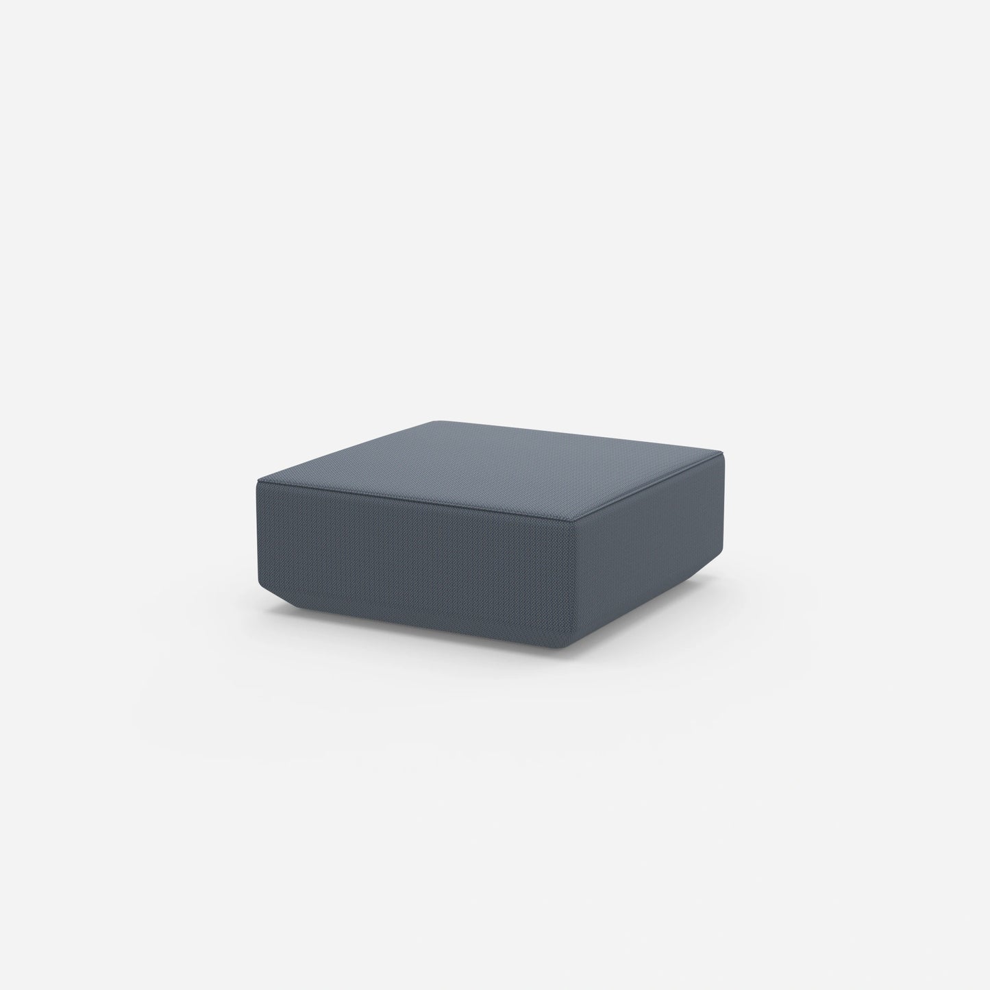 Modern pouf blue from the side