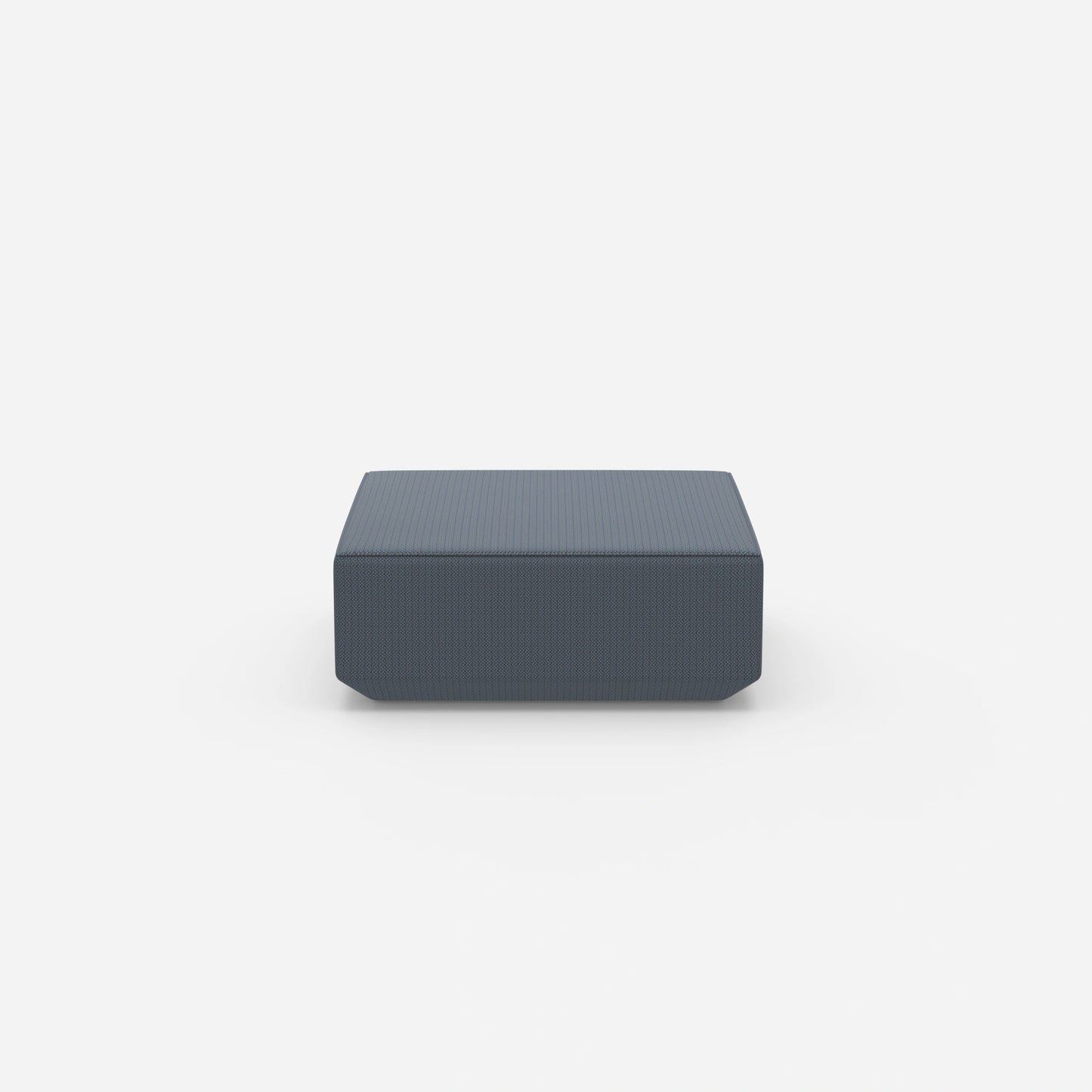 Modern pouf blue from the front