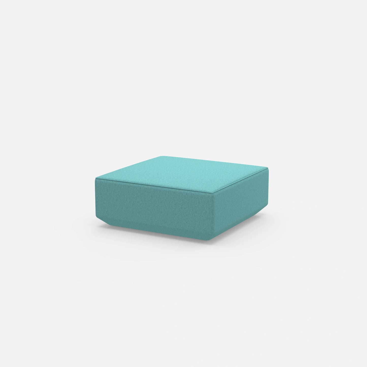 Modern pouf blue from the side