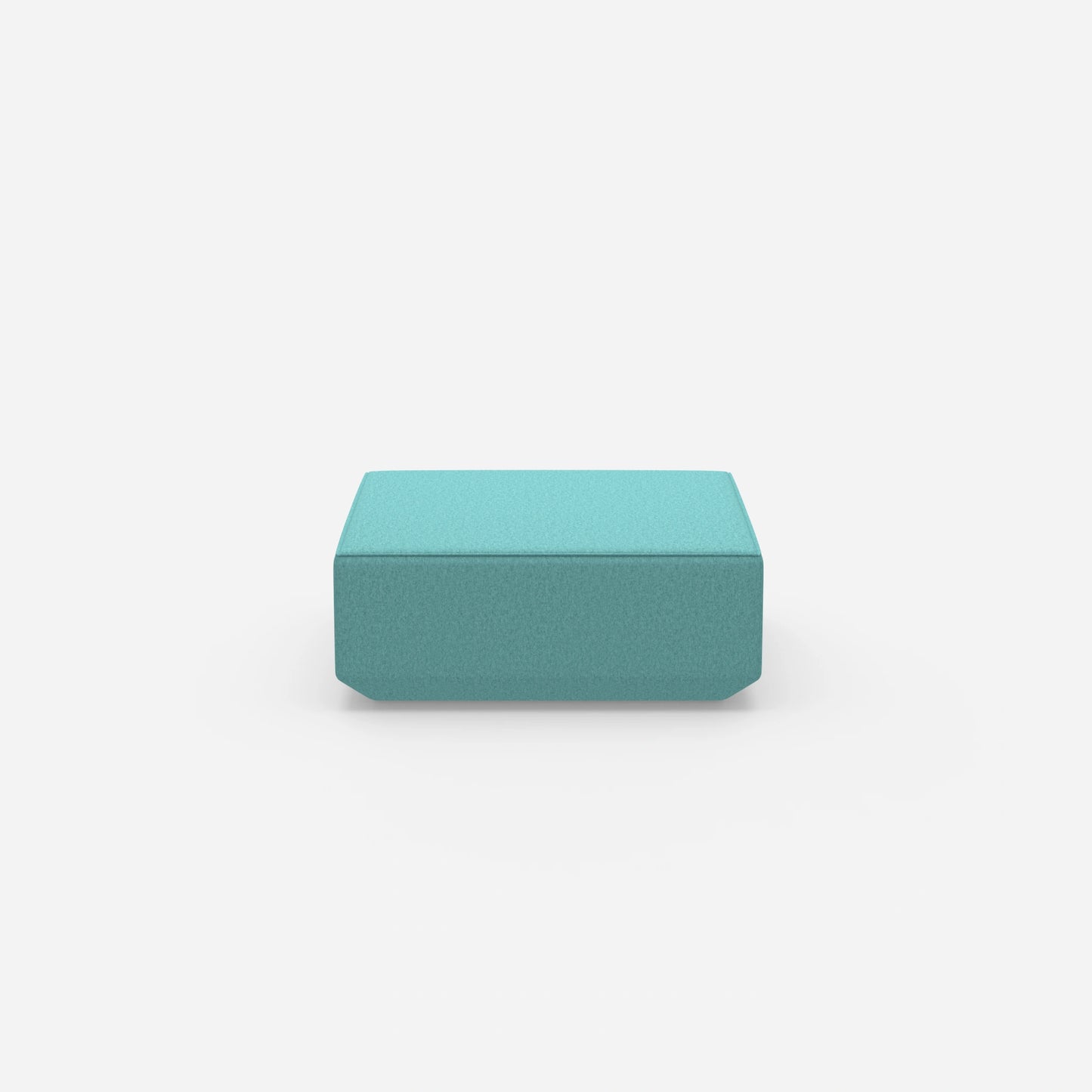 Modern pouf blue from the front