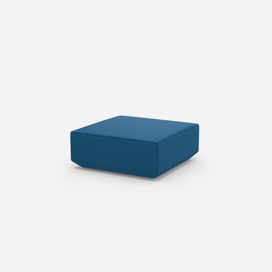 Modern pouf blue from the side