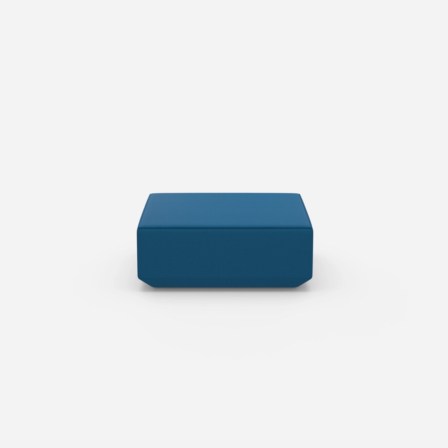 Modern pouf blue from the front
