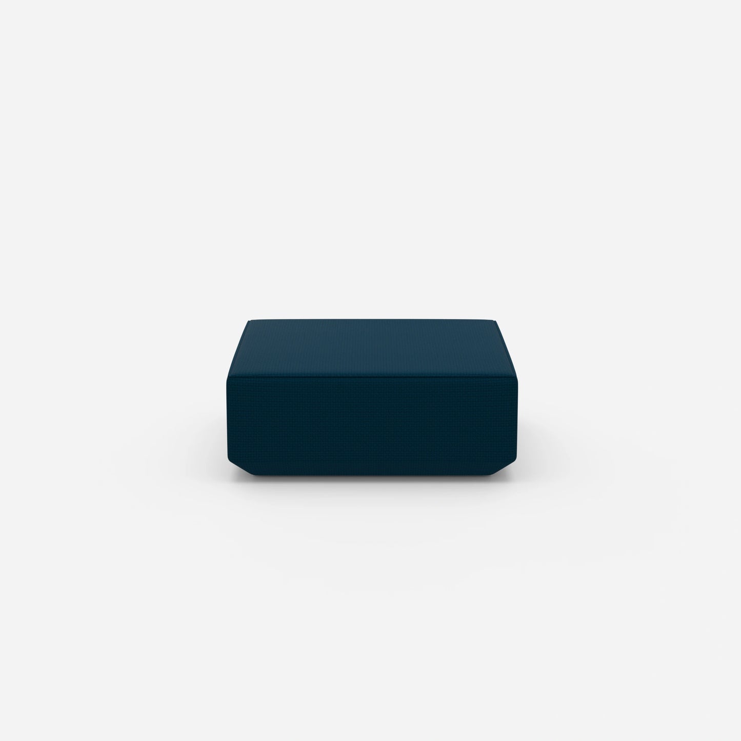 Modern pouf blue from the front