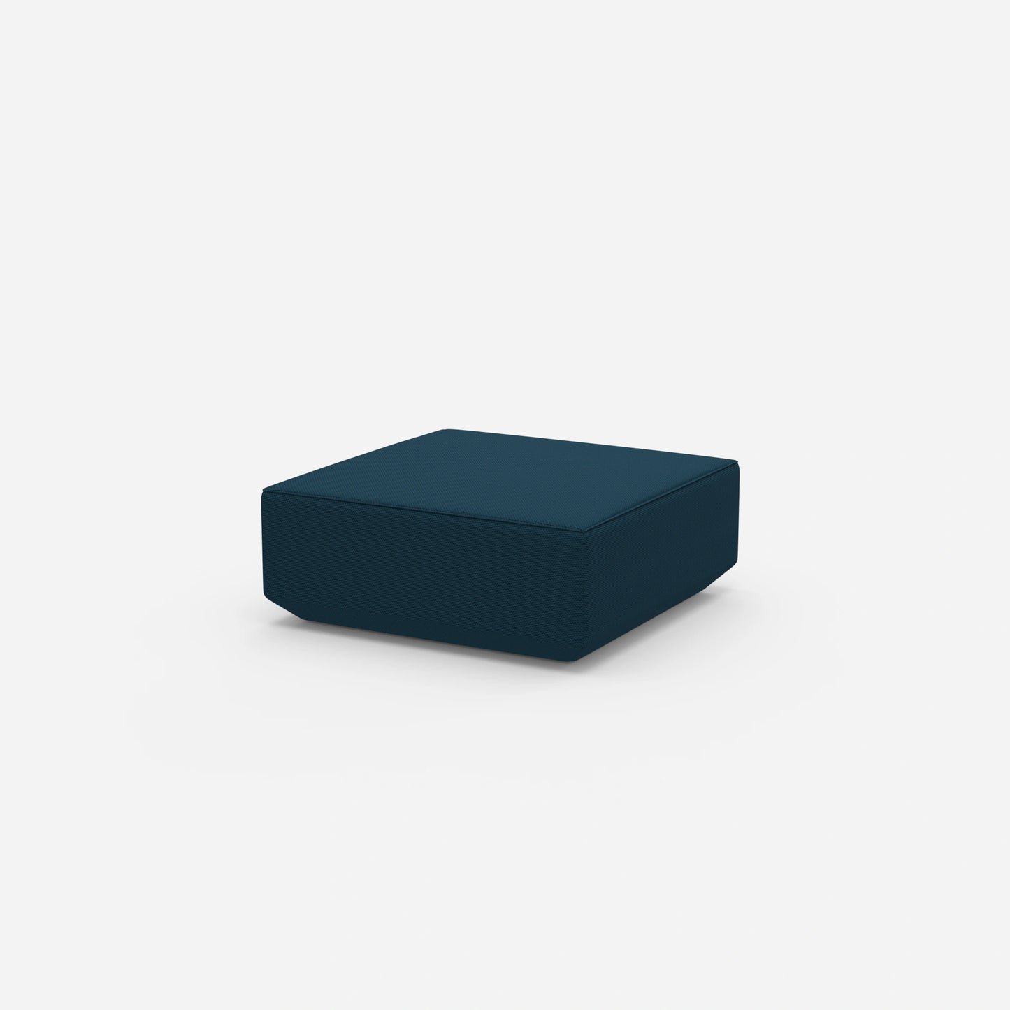 Modern pouf blue from the side