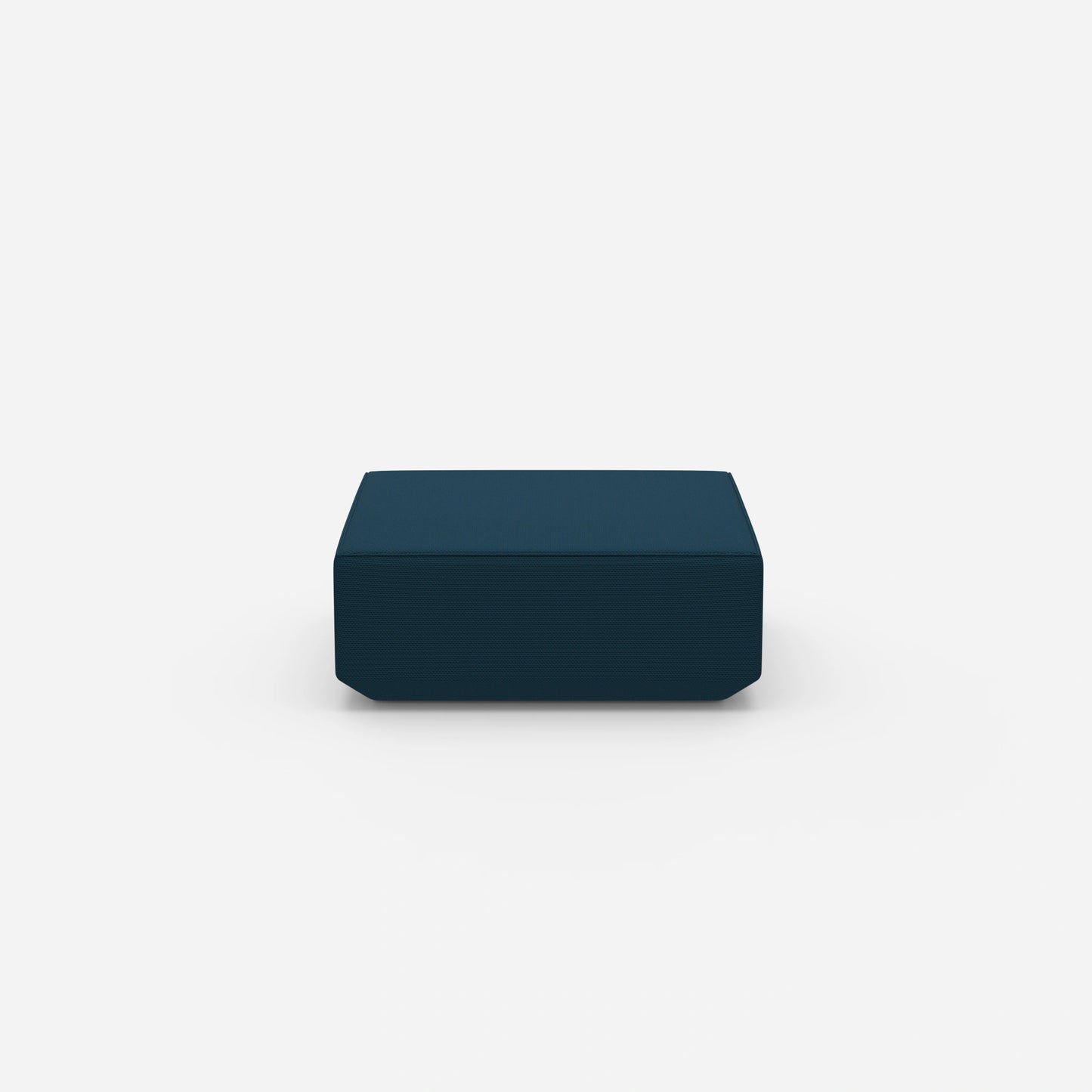 Modern pouf blue from the front