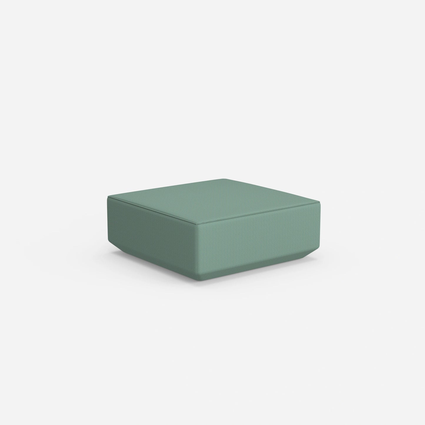 Modern pouf blue from behind